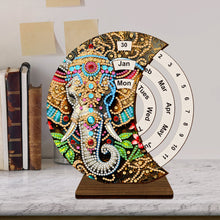 Load image into Gallery viewer, Flower-DIY Diamond Unique Wooden Rotating Calendar Ornament