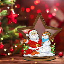 Load image into Gallery viewer, Christmas-Double-Sided Drill-Wooden Diamond Desktop Ornament