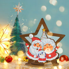 Load image into Gallery viewer, Christmas-Double-Sided Drill-Wooden Diamond Desktop Ornament