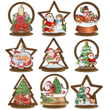 Load image into Gallery viewer, Christmas-Double-Sided Drill-Wooden Diamond Desktop Ornament