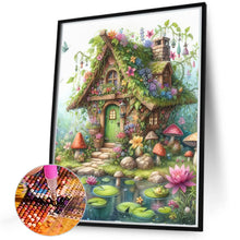Load image into Gallery viewer, Green Butterfly House-Full Round Diamond Painting-40x50cm-1510959