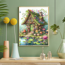 Load image into Gallery viewer, Green Butterfly House-Full Round Diamond Painting-40x50cm-1510959