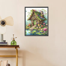 Load image into Gallery viewer, Green Butterfly House-Full Round Diamond Painting-40x50cm-1510959