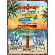 Load image into Gallery viewer, Beach Woodcut-Full Round Diamond Painting-30x40cm-1512307