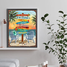 Load image into Gallery viewer, Beach Woodcut-Full Round Diamond Painting-30x40cm-1512307