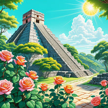 Load image into Gallery viewer, Snowmelt Mountain White Horse House Flower Bush-Full Round Diamond Painting-30x30cm