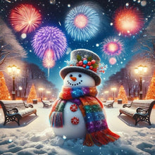 Load image into Gallery viewer, Christmas Snowman And Mailbox-Full Round Diamond Painting-40x40cm