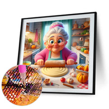 Load image into Gallery viewer, Baking Grandma-Full Round Diamond Painting-40x40cm-1517127