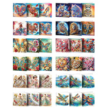 Load image into Gallery viewer, 6Pcs/Set Dress Girl Series-Diamond Greeting Cards