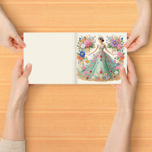 Load image into Gallery viewer, 6Pcs/Set Dress Girl Series-Diamond Greeting Cards