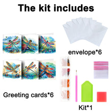 Load image into Gallery viewer, 6Pcs/Set Dress Girl Series-Diamond Greeting Cards