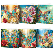 Load image into Gallery viewer, 6Pcs/Set Dress Girl Series-Diamond Greeting Cards