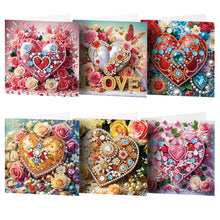Load image into Gallery viewer, 6Pcs/Set Dress Girl Series-Diamond Greeting Cards