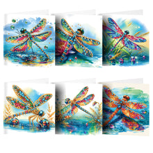 Load image into Gallery viewer, 6Pcs/Set Dress Girl Series-Diamond Greeting Cards