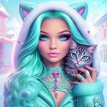 Load image into Gallery viewer, Angel Girl-Full Round Diamond Painting-30x30cm