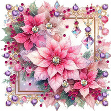 Load image into Gallery viewer, Pink Xmas Flower-Partial Special Diamond Painting-30x30cm