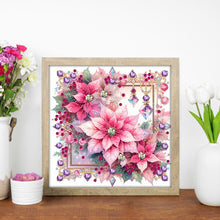 Load image into Gallery viewer, Pink Xmas Flower-Partial Special Diamond Painting-30x30cm