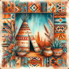 Load image into Gallery viewer, Sand Indian Tent-Full Round Diamond Painting-30x30cm