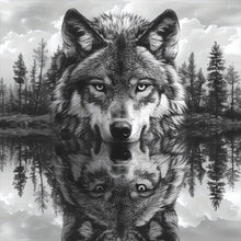 Load image into Gallery viewer, Wolf-Full Round Diamond Painting-40x40cm-1523314