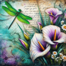 Load image into Gallery viewer, Butterfly And Red Rose-Full Round Diamond Painting-30x30cm