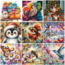 Load image into Gallery viewer, Colorful Birds-Full Round Diamond Painting-30x30cm