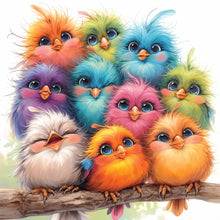 Load image into Gallery viewer, Colorful Birds-Full Round Diamond Painting-30x30cm