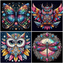 Load image into Gallery viewer, Shining Jewelry Butterfly-Full Round Diamond Painting-40x40cm