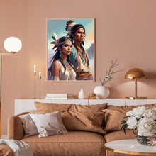 Load image into Gallery viewer, Indian Couple-Full Round Diamond Painting-30x40cm-1528213