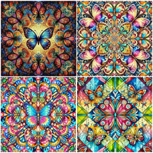 Load image into Gallery viewer, Butterfly Mandala-Full Round Diamond Painting-40x40cm