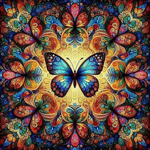 Load image into Gallery viewer, Butterfly Mandala-Full Round Diamond Painting-40x40cm