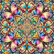 Load image into Gallery viewer, Butterfly Mandala-Full Round Diamond Painting-40x40cm