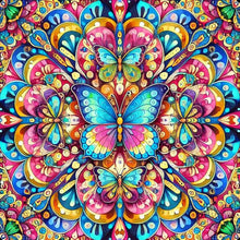 Load image into Gallery viewer, Butterfly Mandala-Full Round Diamond Painting-40x40cm
