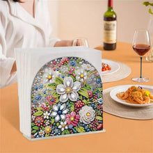 Load image into Gallery viewer, Flowers-Diamond Painting Napkin Rack