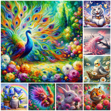 Load image into Gallery viewer, Animals And Flowers-Full Round Diamond Painting-40x40cm