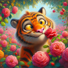 Load image into Gallery viewer, Animals And Flowers-Full Round Diamond Painting-40x40cm