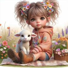 Load image into Gallery viewer, Girl-Full Round Diamond Painting-40x40cm