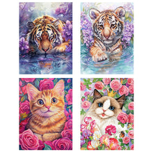 Load image into Gallery viewer, Big Tiger-Full Round Diamond Painting-30x40cm