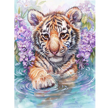Load image into Gallery viewer, Big Tiger-Full Round Diamond Painting-30x40cm