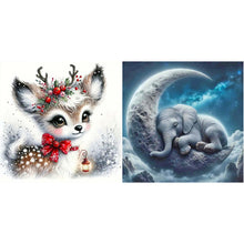 Load image into Gallery viewer, Deer-Full Round Diamond Painting-30x30cm