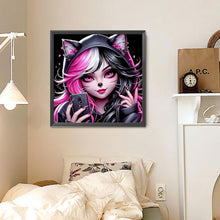 Load image into Gallery viewer, Cool Cartoon Girl-Full Round Diamond Painting-30x30cm-1535626