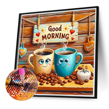 Load image into Gallery viewer, Good Morning Coffee-Full Round Diamond Painting-40x40cm-1535885