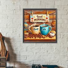 Load image into Gallery viewer, Good Morning Coffee-Full Round Diamond Painting-40x40cm-1535885