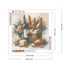 Load image into Gallery viewer, Red Wine Bread-Full Round Diamond Painting-40x40cm-1537055