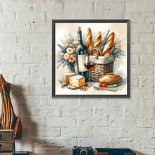 Load image into Gallery viewer, Red Wine Bread-Full Round Diamond Painting-40x40cm-1537055