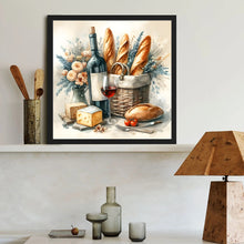 Load image into Gallery viewer, Red Wine Bread-Full Round Diamond Painting-40x40cm-1537055