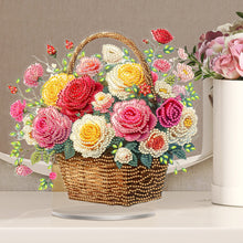 Load image into Gallery viewer, Rose Bouquet-Single Side Drill-Acrylic Diamond Desktop Ornament