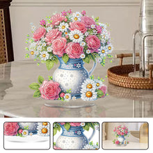 Load image into Gallery viewer, Rose Bouquet-Single Side Drill-Acrylic Diamond Desktop Ornament