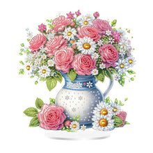 Load image into Gallery viewer, Rose Bouquet-Single Side Drill-Acrylic Diamond Desktop Ornament