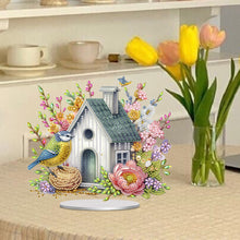 Load image into Gallery viewer, Sunflower Bird House-Single Side Drill-Acrylic Diamond Desktop Ornament