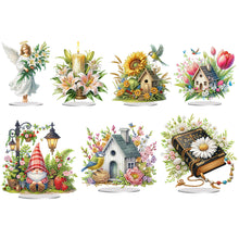 Load image into Gallery viewer, Sunflower Bird House-Single Side Drill-Acrylic Diamond Desktop Ornament